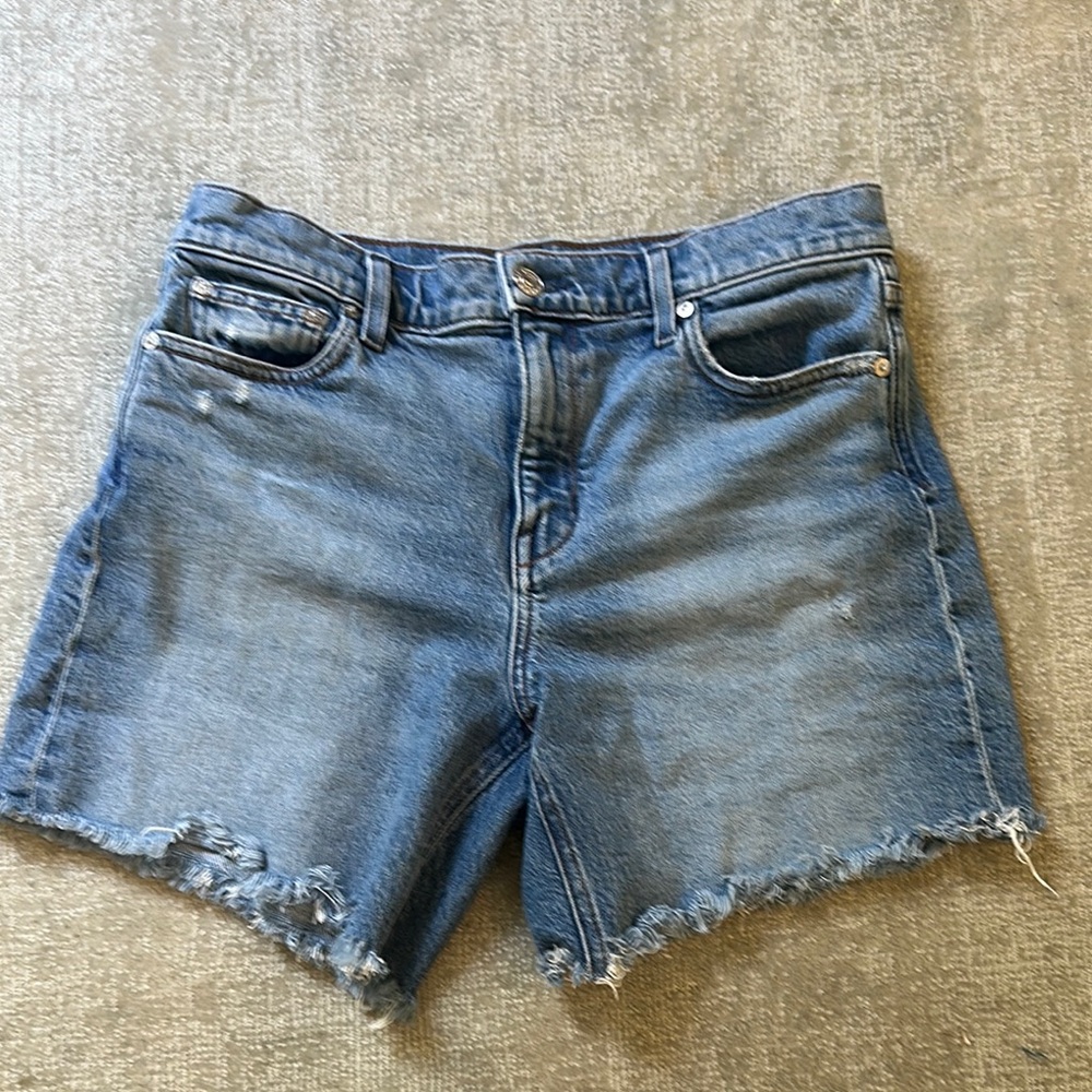 AYR Blue Jean Shorts Raw Hem Distressed